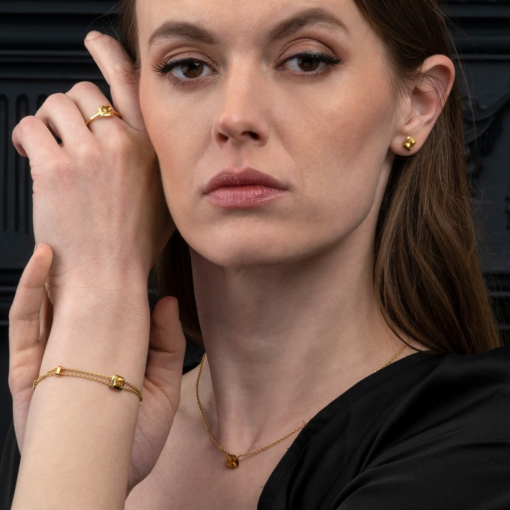 Citrine Ring in 18K Yellow Gold