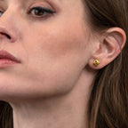 0.84ct Cushion Cut Citrine Stud Earrings In 18K Yellow Gold