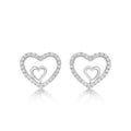 Amour Diamond Heart Earrings 0.20ct Diamond Studs in 18K White Gold