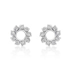 Circle of Life Diamond Circle Earrings 0.13ct Diamonds 9K White Gold