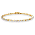 Swirl Diamond Tennis Bracelet 1ct Diamonds in 9K Yellow Gold