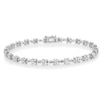 Flower Diamond Bracelet 1.50ct Diamonds in 9K White Gold