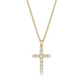 Shine Diamond Cross Pendant Necklace 0.11ct Diamond 9K Yellow Gold