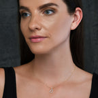 Sleeping Heart Diamond Heart Necklace 0.14ct Diamond 9K Yellow Gold