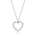 Dream Diamond Heart Pendant Necklace 0.28ct Diamond 18K White Gold