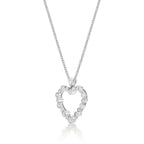 Dream Diamond Heart Pendant Necklace 0.28ct Diamond 18K White Gold side view
