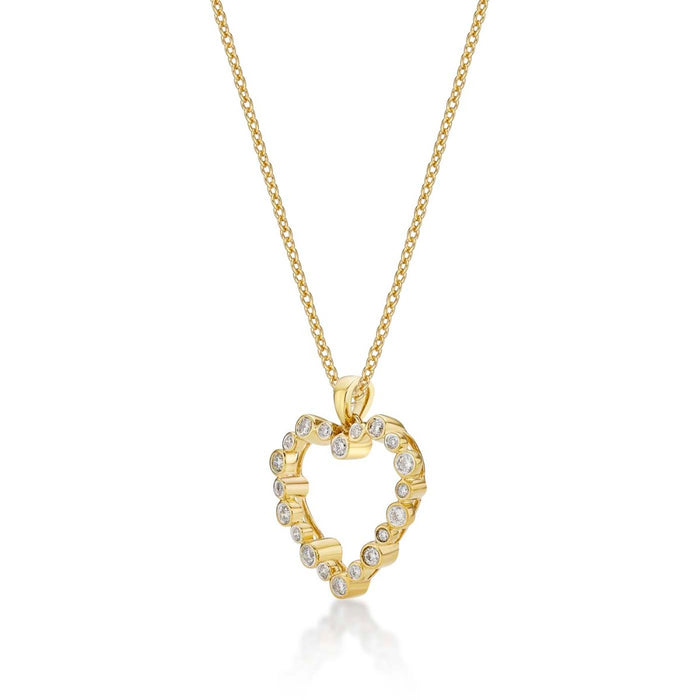 Dream Diamond Heart Pendant Necklace 0.28ct Diamond 9K Yellow Gold