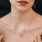 Diamond Heart Pendant Necklace 0.20ct Diamond 9K White Gold