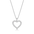 Miracle Diamond Heart Pendant Necklace 0.20ct Diamond 18K White Gold