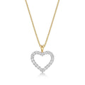 Miracle Diamond Heart Pendant Necklace 0.20ct Diamond 9K Yellow Gold