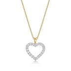 Miracle Diamond Heart Pendant Necklace 0.20ct Diamond 9K Yellow Gold