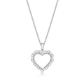 Inspire Diamond Heart Pendant Necklace 0.21ct Diamond 18K White Gold