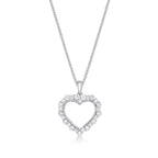 Inspire Diamond Heart Pendant Necklace 0.21ct Diamond 18K White Gold