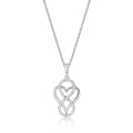 Heart Diamond Infinity Pendant Necklace 0.31ct Diamond 9K White Gold