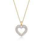 Sparkle Diamond Heart Pendant Necklace 0.50ct Diamond 9K Yellow Gold