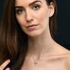 Diamond Cross Pendant 0.08ct In 9K White Gold