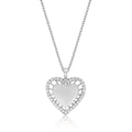 Desire Diamond Heart Pendant Necklace 0.33ct Diamond 9K White Gold