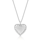 Desire Diamond Heart Pendant Necklace 0.33ct Diamond 9K White Gold
