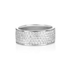 Sterling Silver Half-Eternity Ring for Women with Cubic Zirconia Stones