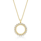 Circle of Life Diamond Pendant Necklace 0.14ct Diamond 9K Yellow Gold