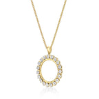 Circle of Life Diamond Pendant Necklace 0.14ct Diamond 9K Yellow Gold side view