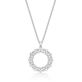 Eternal Circle Diamond Pendant Necklace 0.22ct Diamond 9K White Gold