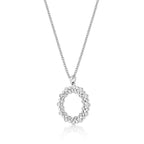 Eternal Circle Diamond Pendant Necklace 0.22ct Diamond 9K White Gold side view