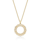 Eternal Circle Diamond Pendant Necklace 0.22ct Diamond 9K Yellow Gold