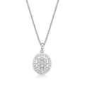 Sparkle Diamond Cluster Pendant Necklace 0.22ct Diamond 9K White Gold