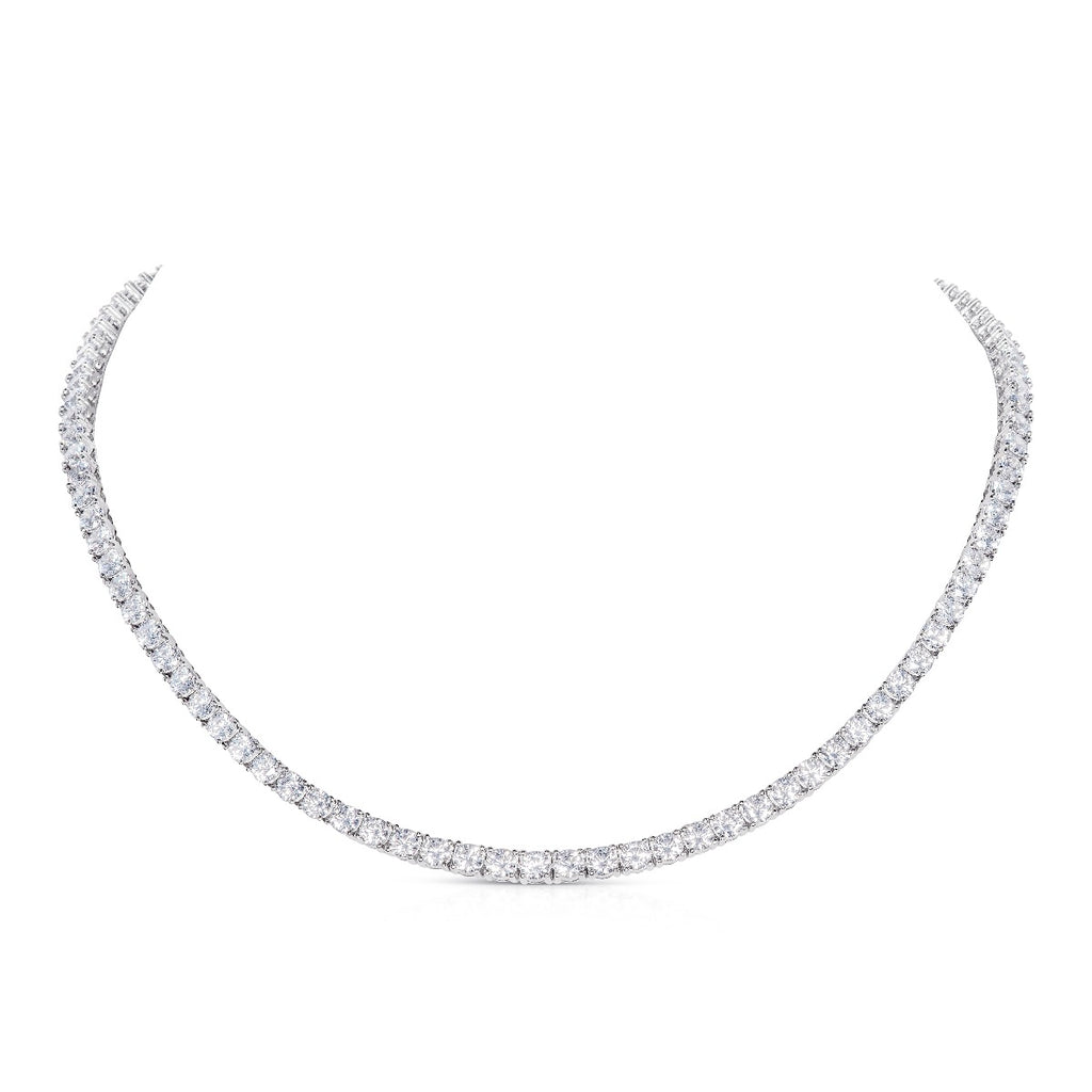 Sterling silver tennis necklace with Cubic Zirconia stones