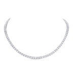 Sterling silver tennis necklace with Cubic Zirconia stones