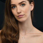 Classic Diamond Cross Pendant 0.15ct In 9K White Gold