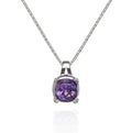 6ct Amethyst Pendant Necklace in 18K White Gold