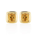 0.84ct Cushion Cut Citrine Stud Earrings In 18K Yellow Gold