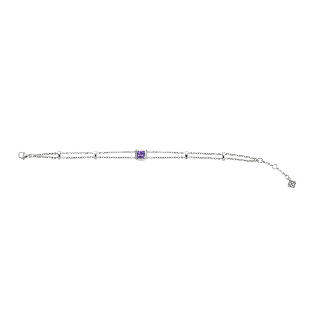 Amethyst Bracelet in 18K White Gold