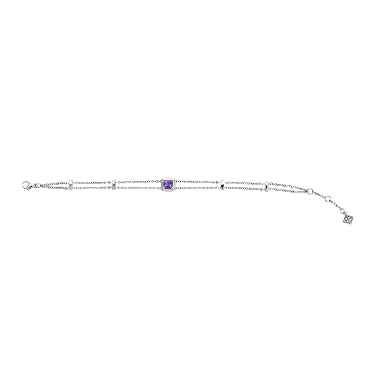 Amethyst Bracelet in 18K White Gold