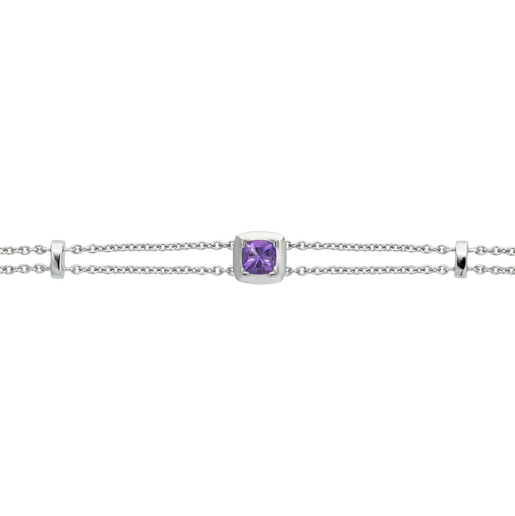 Amethyst Bracelet in 18K White Gold