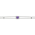 Amethyst Bracelet in 18K White Gold