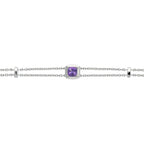 Amethyst Bracelet in 18K White Gold