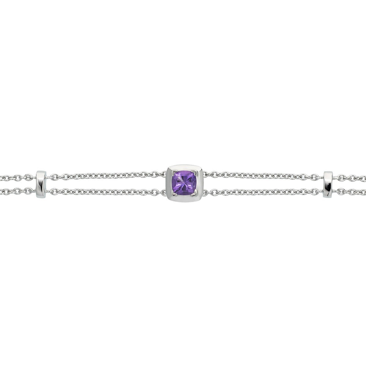 Amethyst Bracelet in 18K White Gold