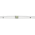 Green Amethyst Bracelet in 18K White Gold