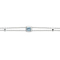 blue topaz bracelet in 18K white gold