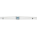 blue topaz bracelet in 18K white gold