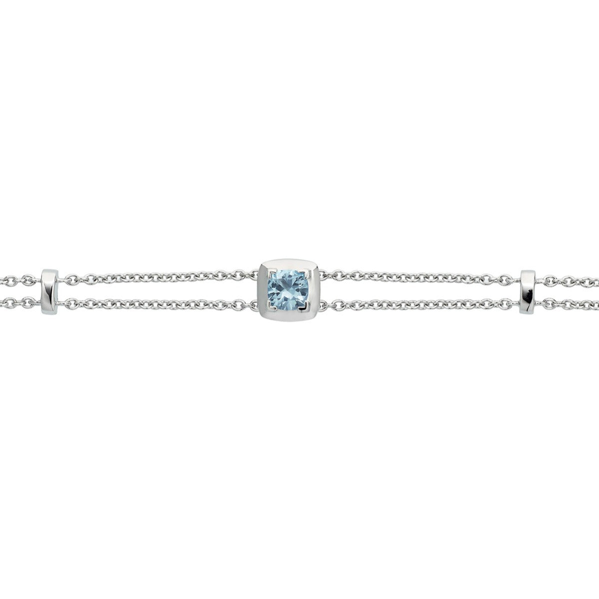 blue topaz bracelet in 18K white gold