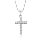 Miracle cross pendant 0.32ct diamonds in 18K white gold