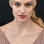 Miracle Diamond Cross Pendant 0.32ct In 9K Yellow Gold