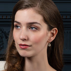 5.50ct Green Amethyst Drop Earrings In 9K Yellow Gold