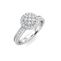 Glimmer Diamond Cluster Engagement Ring 0.35ct Diamonds in 18K White Gold
