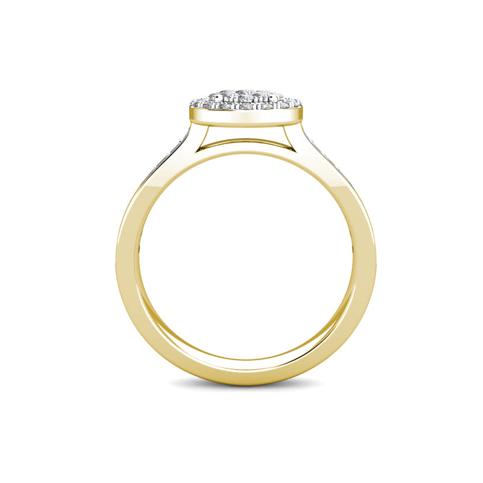 Glimmer Diamond Cluster Engagement Ring 0.35ct Diamonds in 18K Yellow Gold