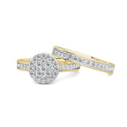 Glimmer Diamond Cluster Engagement Ring 0.35ct Diamonds in 18K Yellow Gold
